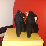 Michael Kors Shoes | Blk Suede Michael Kors Platform Heels | Color: Black | Size: 10