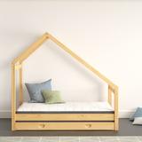 Harper Orchard Rollinsville Solid Wood Platform Bed & Mattress w/ Trundle by Mack & Milo Wood in Brown/Green/Yellow | Wayfair