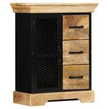 Loon Peak® Iniguez 1 Door Accent Cabinet Wood in Black/Brown, Size 29.53 H x 23.62 W x 11.81 D in | Wayfair 186E4F4A15BD42BAAAADE4398232BCF6