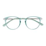 Female's Round Clear Green & Rose Gold Plastic Prescription eyeglasses - EyeBuydirect's Particle