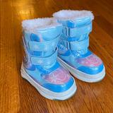 Disney Shoes | Frozen Disney Snow Boots S 56 | Color: Blue/White | Size: 5bb