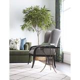 Wingback Chair - Duralee Hawthorne 35" Wide Down Cushion Wingback Chair Cotton in White/Brown, Size 43.5 H x 35.0 W x 30.0 D in | Wayfair