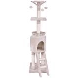 Costway 56 Inch Condo Scratching Posts Ladder Cat Play Tree