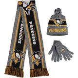 FOCO Pittsburgh Penguins Cold Weather Scarf Hat & Gloves Set