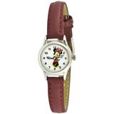 Disney Jewelry | 90s Sears Vintage Disney Minnie Mouse Analog Watch | Color: Red/Silver | Size: Os
