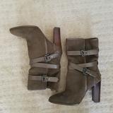 Coach Shoes | Coach Olive Green Mid Calf Suede Boots (Size 8) | Color: Green | Size: 8