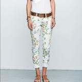 Anthropologie Jeans | Anthropoligie Citizens Of Humanity Floral Jeans | Color: Green/Orange | Size: 28