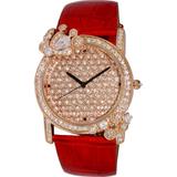 Quartz Crystal Rose Gold Dial Watch -lrg - Metallic - Adee Kaye Watches