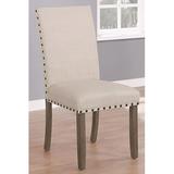 Greyleigh™ Lofton Linen Dining Chair in Beige Upholstered/Fabric in Brown, Size 38.5 H x 24.5 W x 18.5 D in | Wayfair