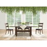 Red Barrel Studio® Brunnet 6 - Piece Extendable Dining Set Wood/Upholstered Chairs in Black/Brown, Size 30.0 H in | Wayfair