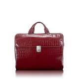 siamod SERVANO, Embossed Crocco Leather, 13 in Tablet Briefcase, Red (35536)