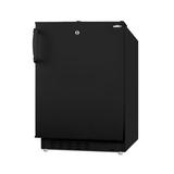 Summit Appliance 2.68 cu. ft. Built-In Mini Fridge w/ Freezer Metal in Black, Size 32.0 H x 19.75 W x 24.38 D in | Wayfair ALRF49B