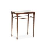 CTH Occasional Calvert End Table Mirrored, Metal in Brown/Gray/White, Size 25.0 H x 20.0 W x 11.0 D in | Wayfair 968-319