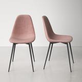 AllModern Kody Parsons Chairs Upholstered/Velvet, Metal in Pink, Size 32.5 H x 16.75 W x 20.0 D in | Wayfair 8660FA4521DB4F149D1D2928770F0126