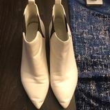 Nine West Shoes | Leather White Boots | Color: White | Size: 7