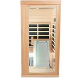 Modern Luxe Furniture Wooden 1 Person FAR Infrared Sauna in Brown, Size 66.9 H x 32.3 W x 32.3 D in | Wayfair WH100097AAA
