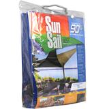 Easy Gardener 11.8 ft. Heavy-Duty Triangle Sun Sail Garden Sun Shade Canopy Fabric in Blue