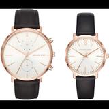 Michael Kors Accessories | New Michael Kors Jaryn Two Watch Rosegold Gift Set | Color: Black/Gold | Size: Os