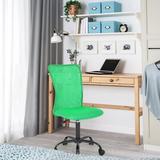 The Twillery Co.® Jadon Mesh Drafting Chair Wood/Upholstered/Mesh in Green, Size 35.6 H x 16.7 W x 27.7 D in | Wayfair