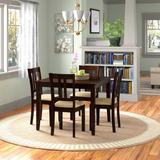 Andover Mills™ Gillies 4 - Person Dining Set Wood/Upholstered Chairs in Brown, Size 29.0 H in | Wayfair 2DC2561AF67F4B6B8F1F7F2E06D1054C