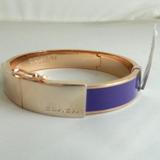 Coach Jewelry | Coach Half Inch Lozenge Hinged Bangle Purprose | Color: Purple | Size: Os