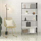CosmoLiving by Cosmopolitan Ella 62.99" H x 29.7" W Standard Bookcase Wood/Metal in Black, Size 62.99 H x 29.7 W x 12.99 D in | Wayfair 4040891COM