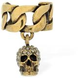 Chain Skull Mono Ear Cuff - Metallic - Alexander McQueen Rings