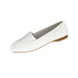 Women's Classique® “Sophia” Comfort Slip-Ons, White 9 M Medium, Fabric Lining