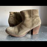 Madewell Shoes | Madewell Suede Zipcode Ankle Boots | Color: Green/Tan | Size: 8