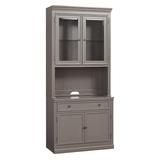 Tuscan Cabinet & Hutch with Doors - Warm Gray - Ballard Designs