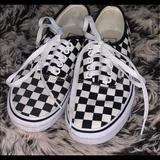 Vans Shoes | Checkered Vans Ankle Lace (Golden Coast Authentic) | Color: Black/White | Size: 7