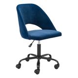 Treibh Office Chair Blue - Zuo Modern 101992