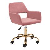 Athair Office Chair Pink - Zuo Modern 101985