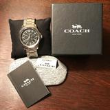 Coach Accessories | Genuine Coach Men’s Barrow Round Watch 42mm Silver | Color: Silver | Size: Os