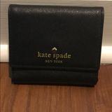 Kate Spade Bags | Kate Spade Trifold Black Leather Wallet | Color: Black | Size: Os