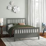 Three Posts™ Teen Esteban Wood Platform Bed w/ Headboard Metal in Gray/Brown, Size 42.0 H x 54.0 W x 76.0 D in | Wayfair