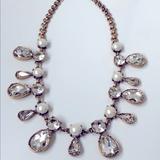 J. Crew Jewelry | J. Crew Womens Pearl And Crystal Necklace | Color: Silver/White | Size: Os