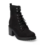 Sonoma Goods For Life Spotted Women's High Heel Combat Boots, Girl's, Size: 8.5, Black