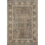 Loloi Rugs Square Lourdes Oriental Power Loom 1'6" x 1'6" Area Rug Polyester/Viscose in Gray, Size 18.0 H x 18.0 W x 0.5 D in | Wayfair