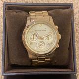 Michael Kors Accessories | Michael Kors Womens Chronograph Gold Watch | Color: Gold | Size: Os
