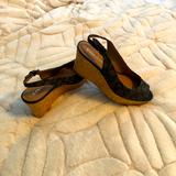 Coach Shoes | Coach Peep Toe Espadrilles | Color: Black | Size: 9