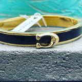 Coach Jewelry | Coach Signature Black Bangle Cuff | Color: Black/Gold | Size: Os