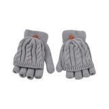Zueshera Casual Gloves Gray - Gray Cable-Knit Convertible Mittens