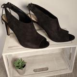 Jessica Simpson Shoes | 4 Suede Stiletto With Heel Lace Up Detail | Color: Black | Size: 9.5