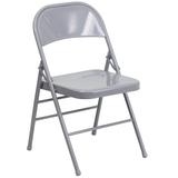 Flash Furniture HF3-MC-309AS-GY-GG Folding Chair - Triple Braced - Double Hinged
