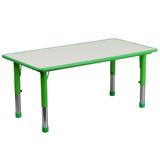 Flash Furniture YU-YCY-060-RECT-TBL-GREEN-GG Classroom Table