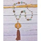 My Gems Rock! Women's Necklaces Green - Jade & Prehnite Fish Pendant Tassel Necklace