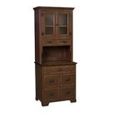 August Grove® Westhought Standard China Cabinet Wood in Red, Size 80.0 H x 33.0 W x 20.75 D in | Wayfair AGTG2058 42182337