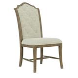 Bernhardt Patina Tufted Side Chair in Beige Wood/Upholstered/Fabric in Black, Size 43.0 H x 21.25 W x 29.8 D in | Wayfair 387561D