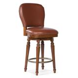 Fairfield Chair Quincy Swivel Bar & Counter Stool Wood/Upholstered in Brown, Size 43.5 H x 19.5 W x 22.5 D in | Wayfair 5045-07_8790 90_FrenchOak